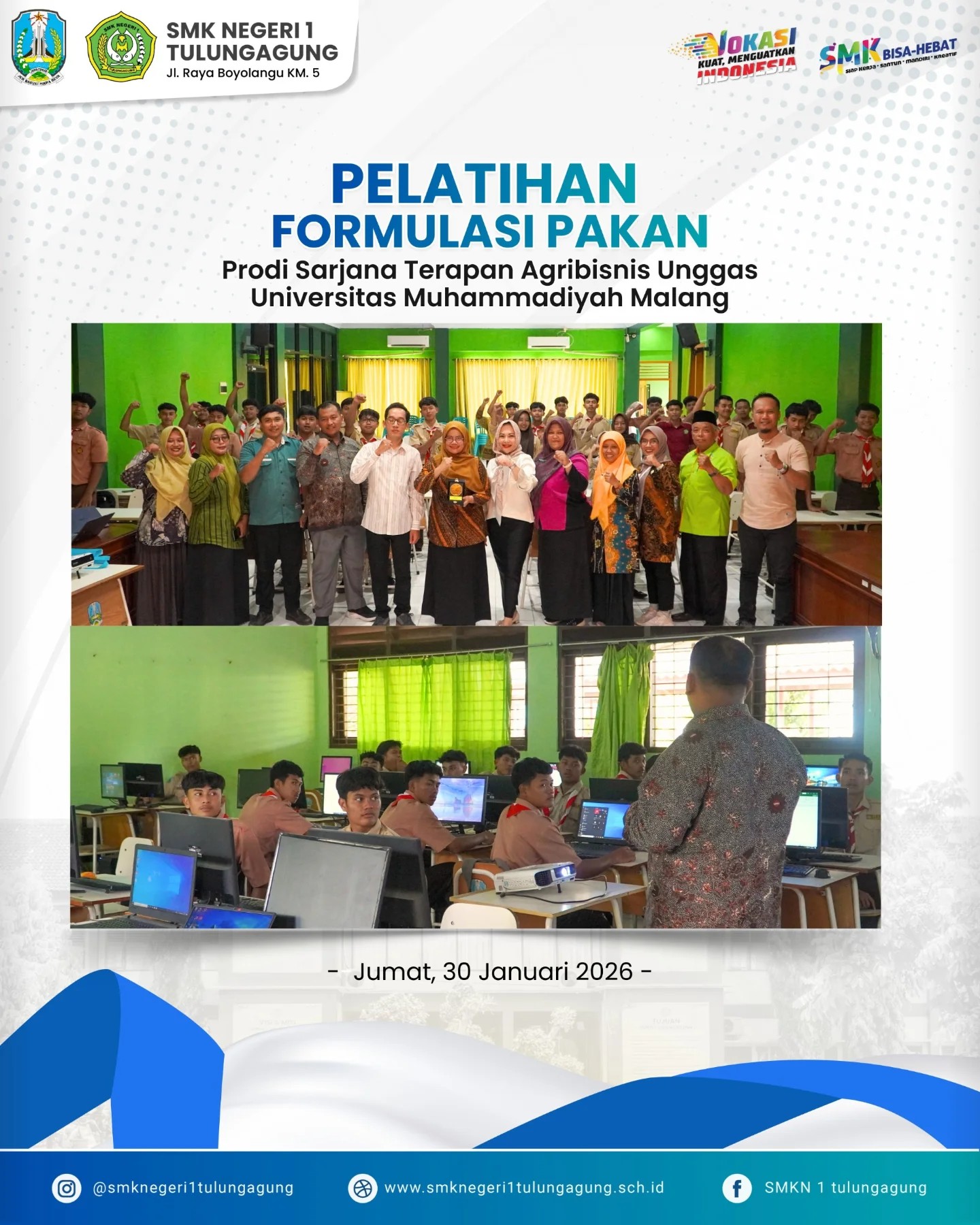 Program Guru Tamu melalui kegiatan Pelatihan Formulasi Pakan
