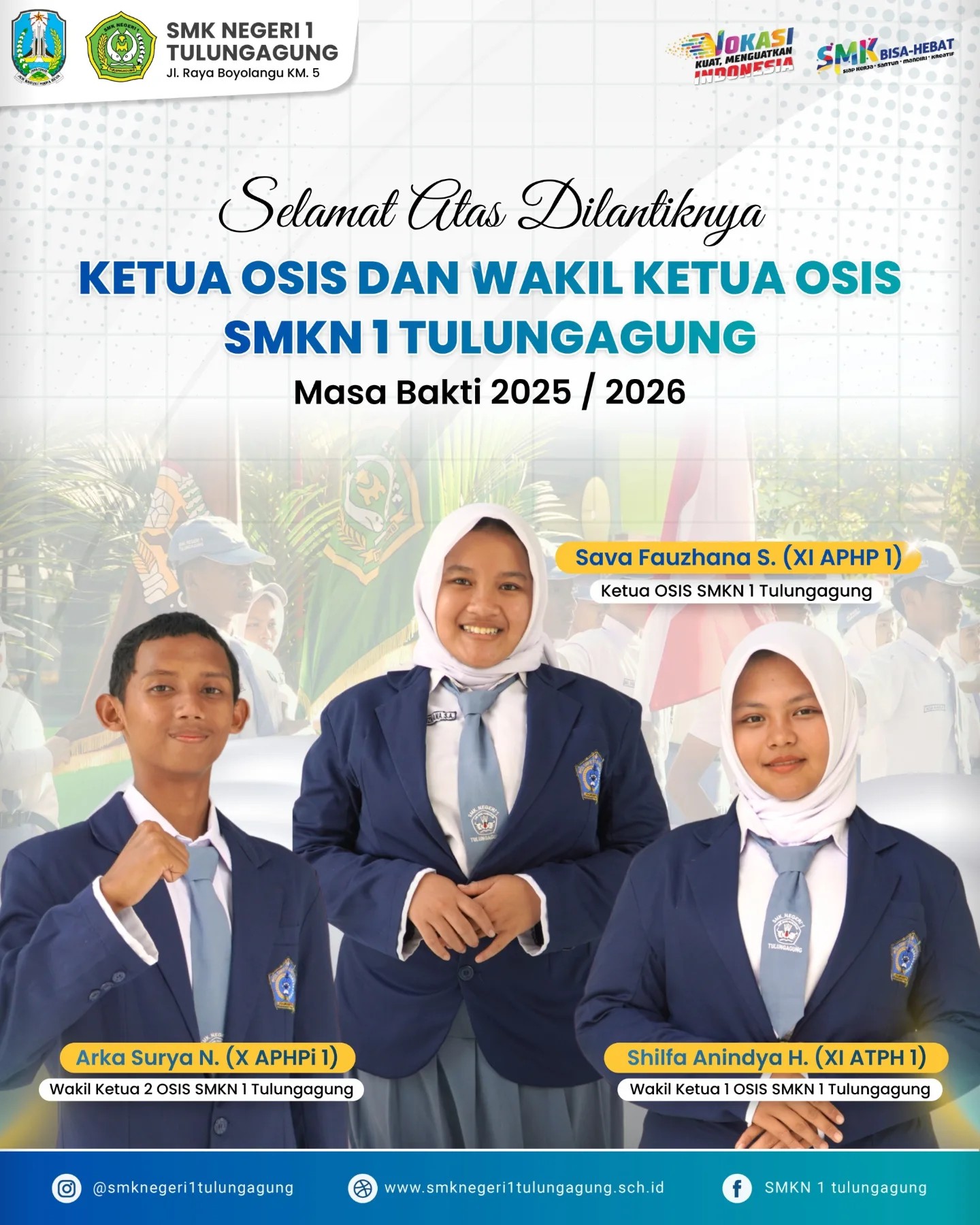 Pelantikan Pengurus OSIS & MPK SMKN 1 Tulungagung 2025/2026
