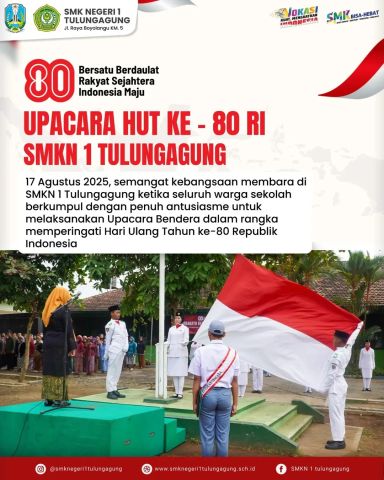 Upacara Bendera dalam rangka memperingati Hari Ulang Tahun ke-80 Republik Indonesia