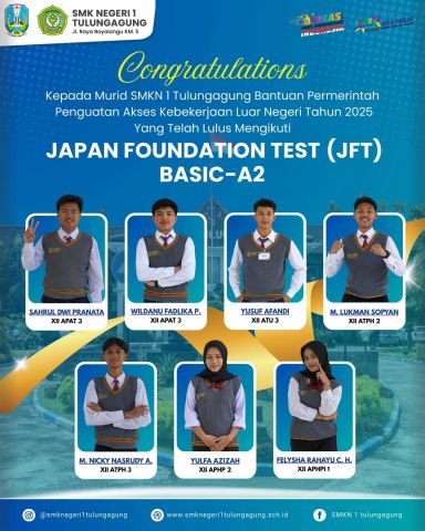 Murid SMKN 1 Tulungagung Siap Go Internasional ke Jepang