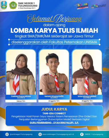SMKN 1 Tulungagung Siap Unjuk Inovasi di Lomba Karya Tulis Ilmiah Se-Jawa Timur