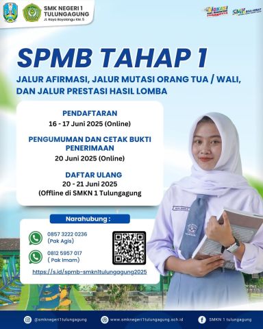 SPMB Tahap 1 SMKN 1 Tulungagung