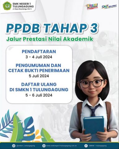 PPDB TAHAP 3  Jalur Prestasi Nilai Akademik