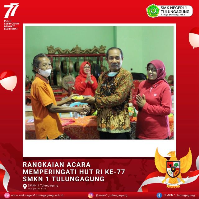 Rangkaian Acara Memperingati HUT RI Ke- 77 SMK Negeri 1 Tulungagung