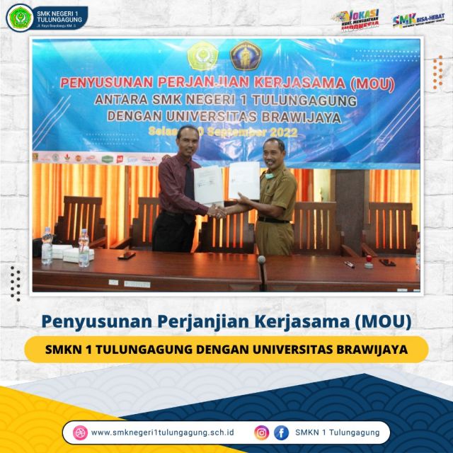 Penyusunan Perjanjian Kerjasama MOU SMK Negeri 1 Tulungagung dengan Universitas Brawijaya