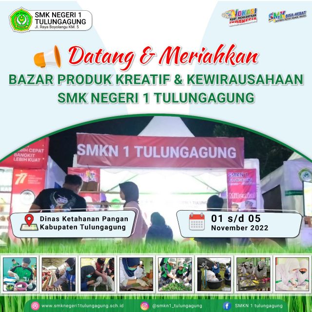 Stand bazar SMKN 1 Tulungagung pada BAZAR PANGAN MURAH