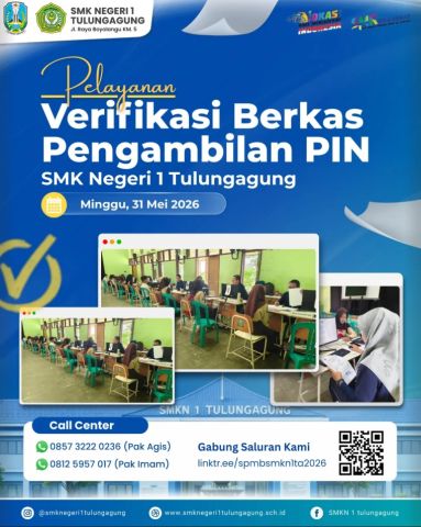 Suasana Verifikasi PIN SPMB 2026 di SMKN 1 Tulungagung