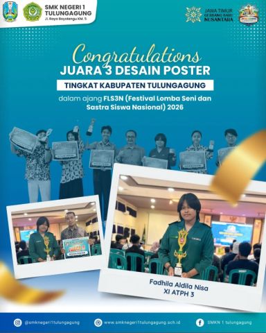Prestasi FLS3N 2026: Siswa SMKN 1 Tulungagung Raih Juara Desain Poster