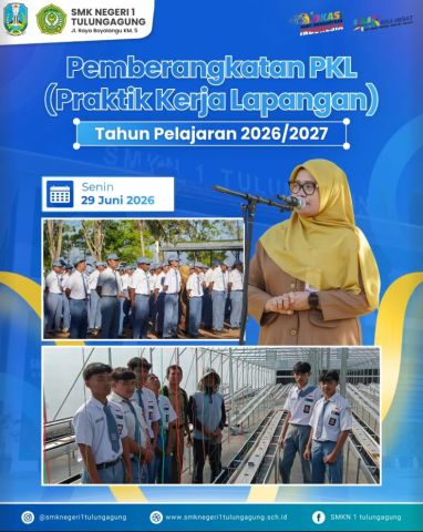 Pemberangkatan Peserta PKL SMKN 1 Tulungagung