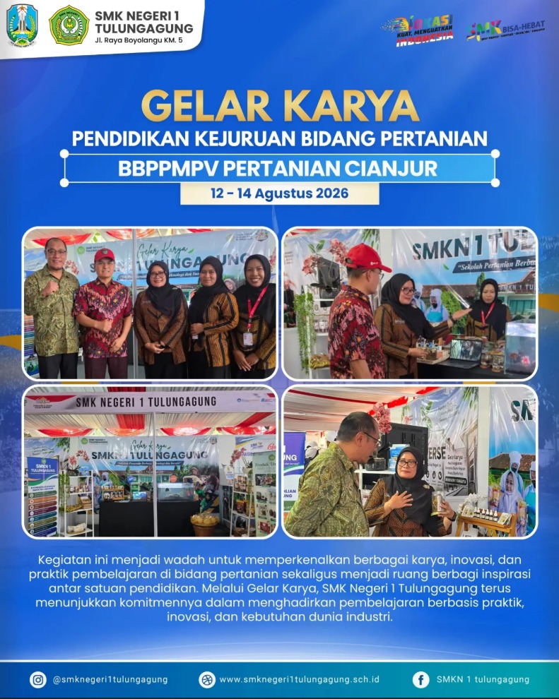 Partisipasi SMKN 1 Tulungagung dalam Gelar Karya BBPPMPV Pertanian Cianjur